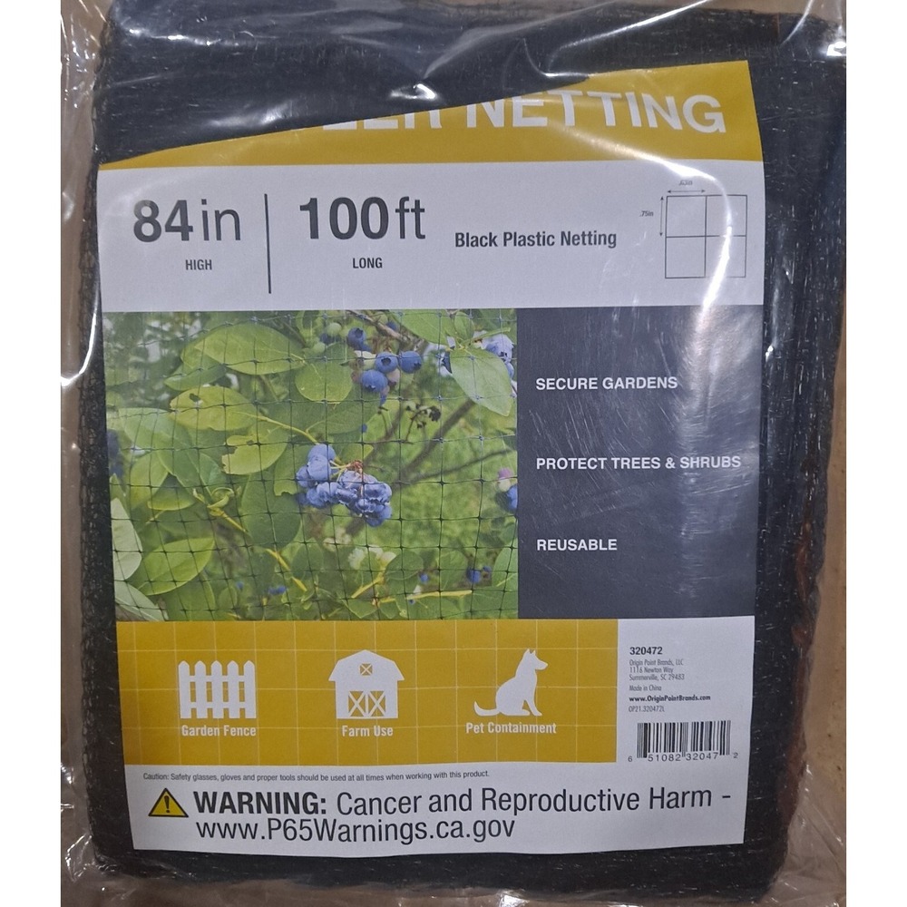 2Garden Netting Deer Fence 7' x100' Bird Tree Pond Protective Animal Pet Fencing